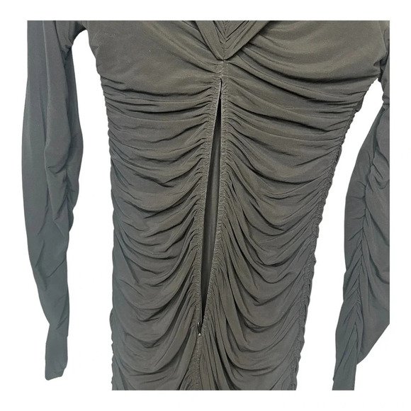 A.L.C. Black Marie Ruched Jersey Dress. Sz: M - Picture 9 of 15